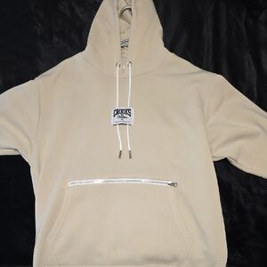 Crooks & Castles Sandstone Beige Hoodie with Zip Pocket